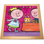Houten puzzel Kaatje is jarig